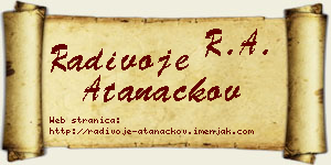 Radivoje Atanackov vizit kartica